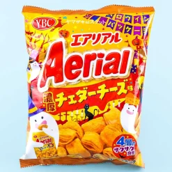 Aerial Halloween Corn Snacks - Thick Cheddar Cheese