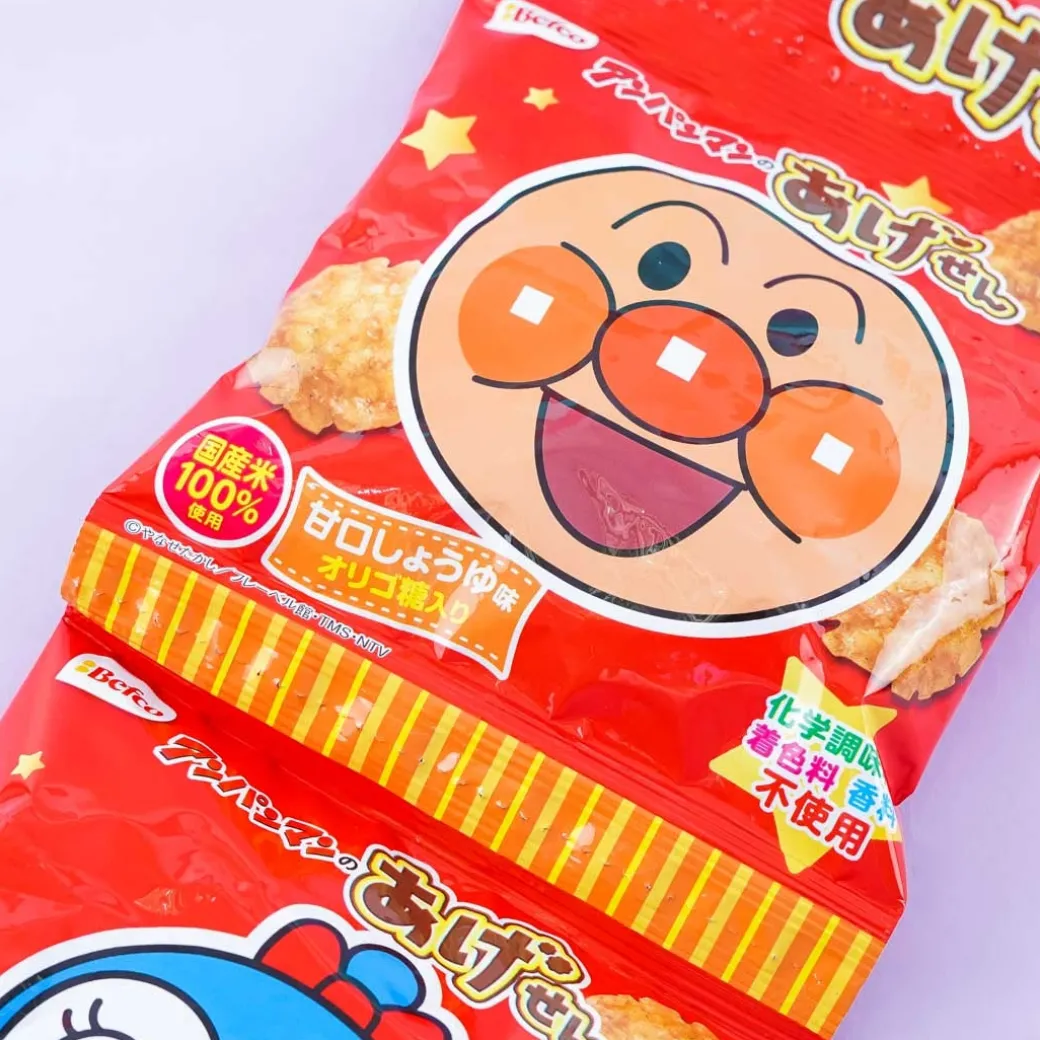 Anpanman Rice Crackers Mini Pack - Soy Sauce - 4 pcs