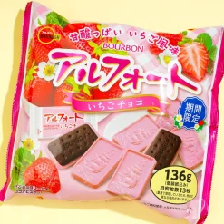 Bourbon Alfort Biscuit Pack - Strawberry Chocolate