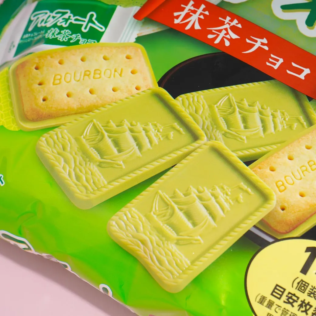 Bourbon Alfort Chocolate Biscuits Pack - Matcha