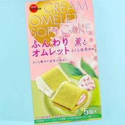 Bourbon Cream Omelet Soft Cake - Sakura Matcha