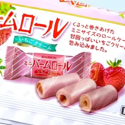 Bourbon Mini Baum Roll Snack Pack - Strawberry Cream