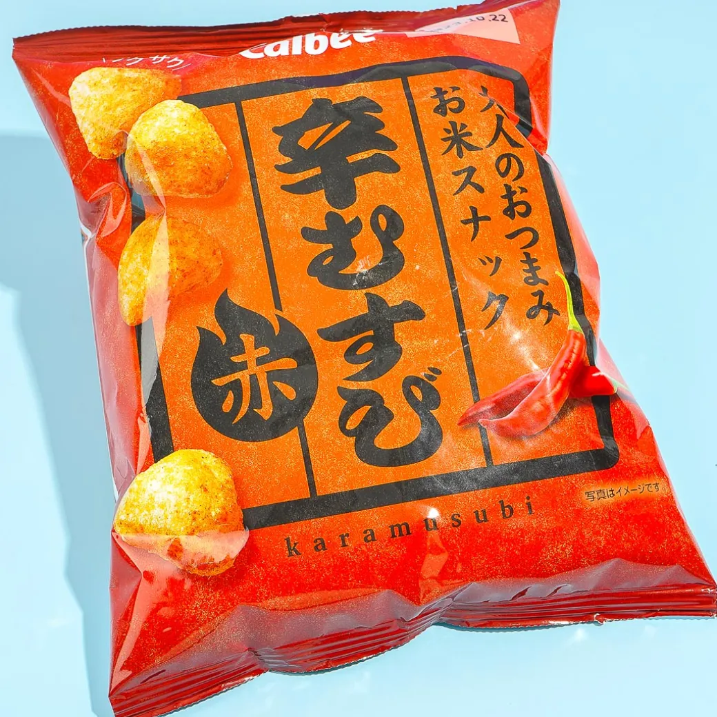 Calbee Karamusubi Rice Ball Snacks - Spicy Red