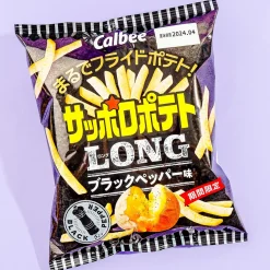 Calbee Sapporo Long Potato Snack - Black Pepper