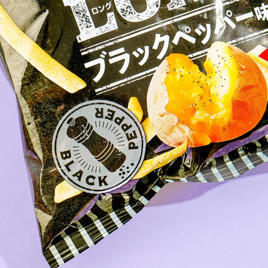 Calbee Sapporo Long Potato Snack - Black Pepper
