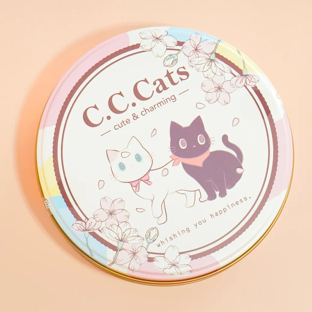 C.C. Cats Sweets Round Tin With Gift Bag
