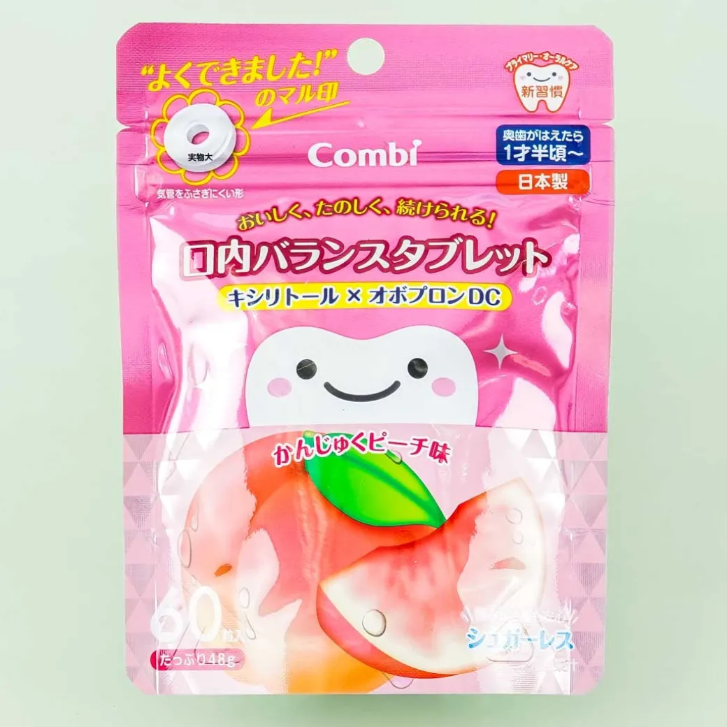 Combi Teteo Oral Balance Tablet Candy - Peach