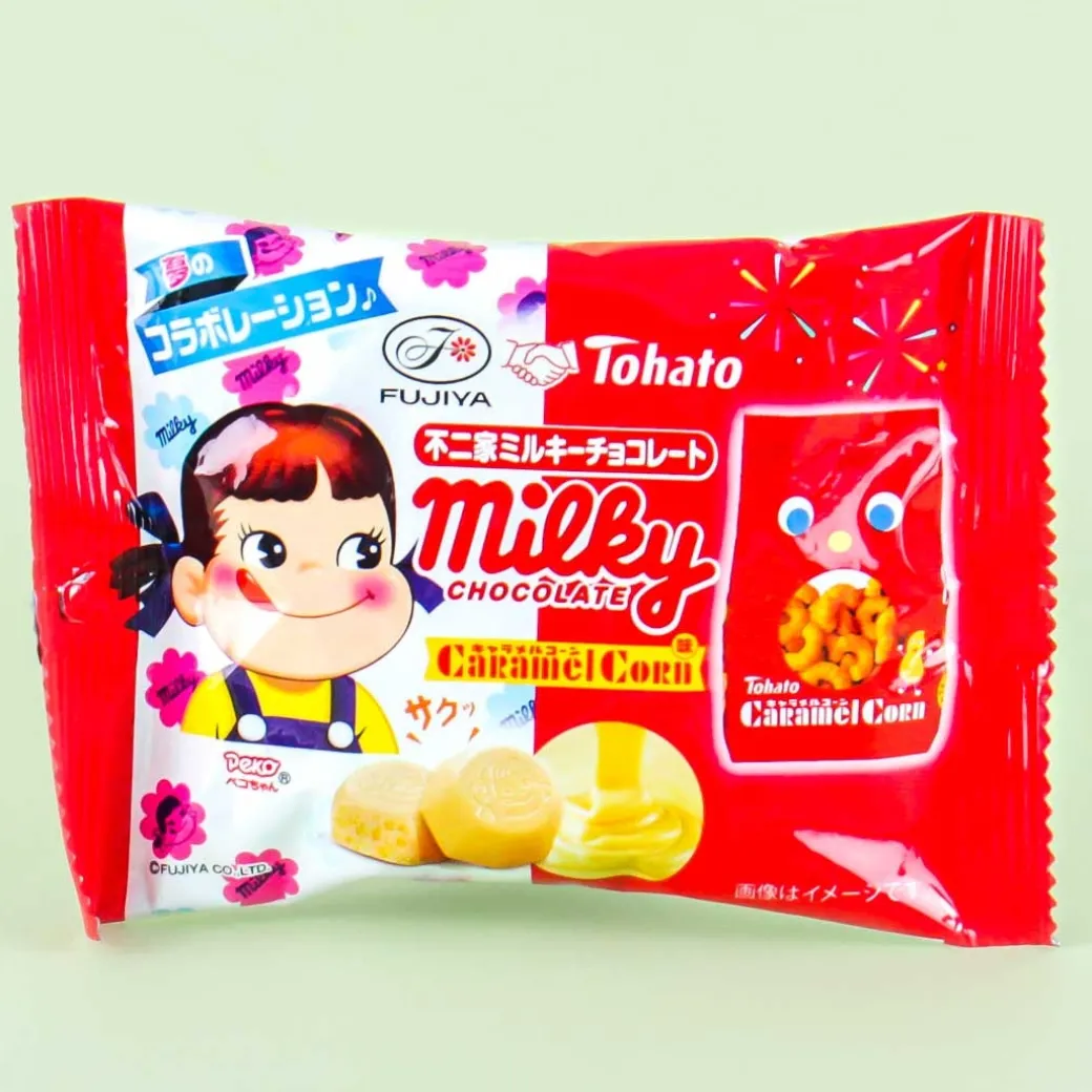 Fujiya x Tohato Milky Caramel Corn Chocolate Bites