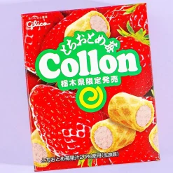 Glico Collon Biscuit Rolls - Tochigi Tochiotome Strawberry