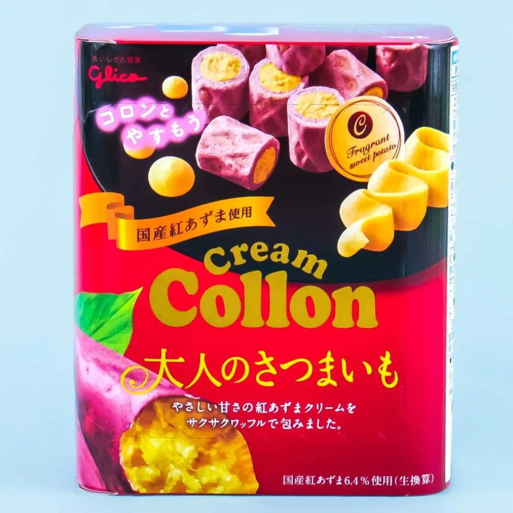 Glico Cream Collon Biscuit Rolls - Satsumaimo
