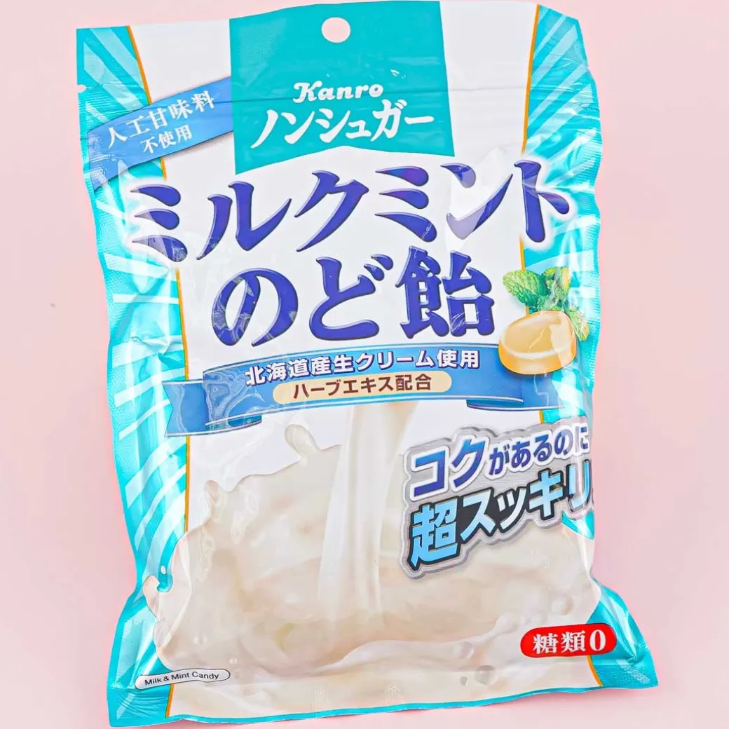 Kanro Sugar-Free Milk Mint Throat Candy