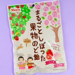 Kanro Whole Squeezed Fruit Throat Candy - Strawberry & Peach