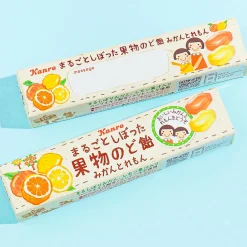 Kanro Whole Squeezed Fruit Throat Candy - Mandarin Orange & Lemon