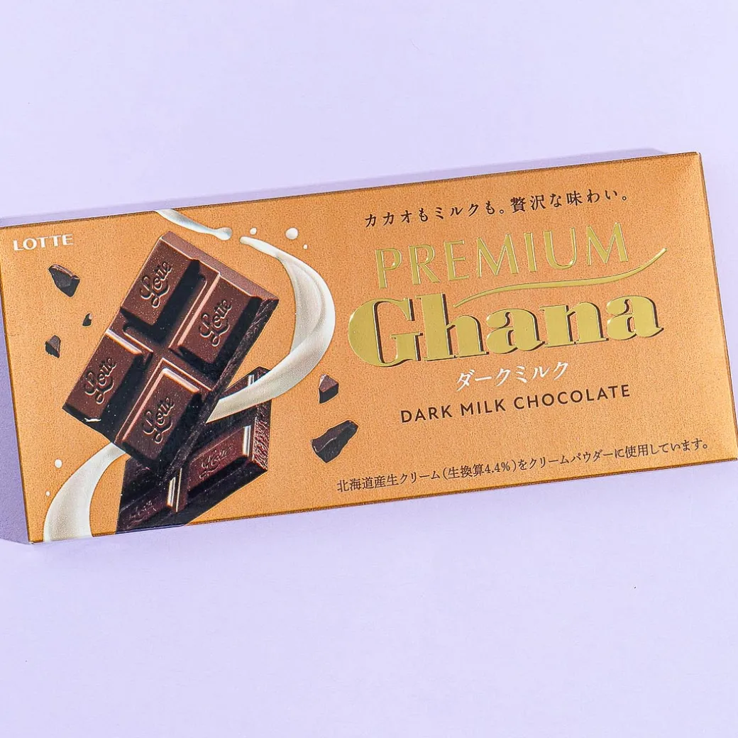 Lotte Premium Ghana Chocolate Bar - Dark Milk