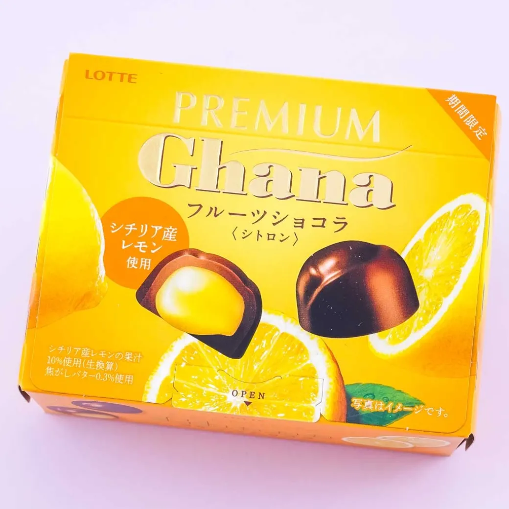 Lotte Premium Ghana Fruit Chocolate - Citron