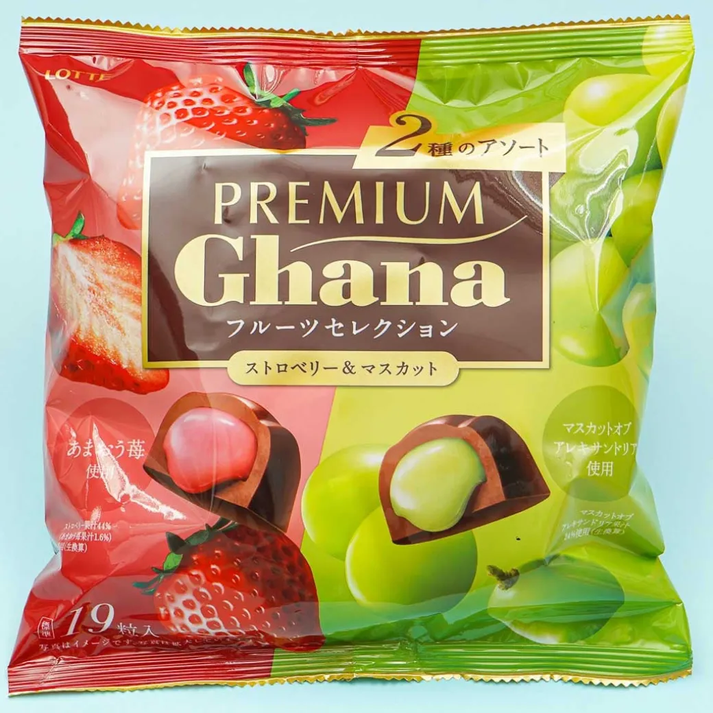Lotte Premium Ghana Fruit Selection Chocolate - Muscat & Strawberry