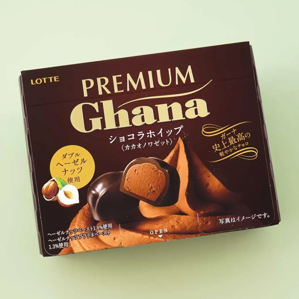 Lotte Premium Ghana Whipped Cacao Chocolat Noisette