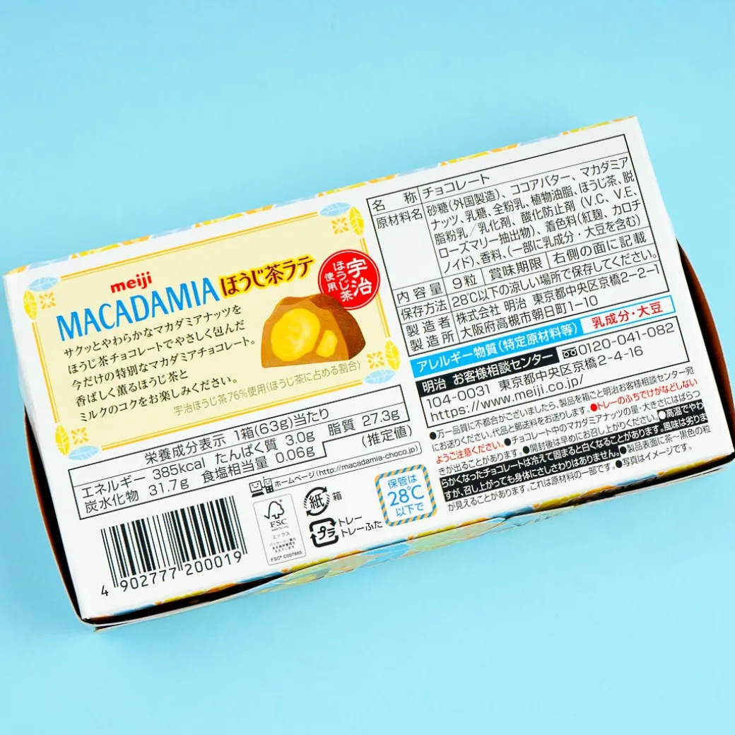 Meiji Macadamia Hojicha Latte Chocolate