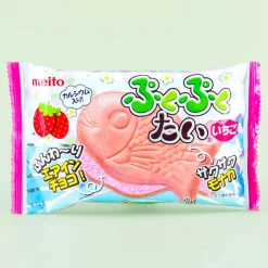 Meito Puku Puku Tai Fish Shaped Wafer - Strawberry