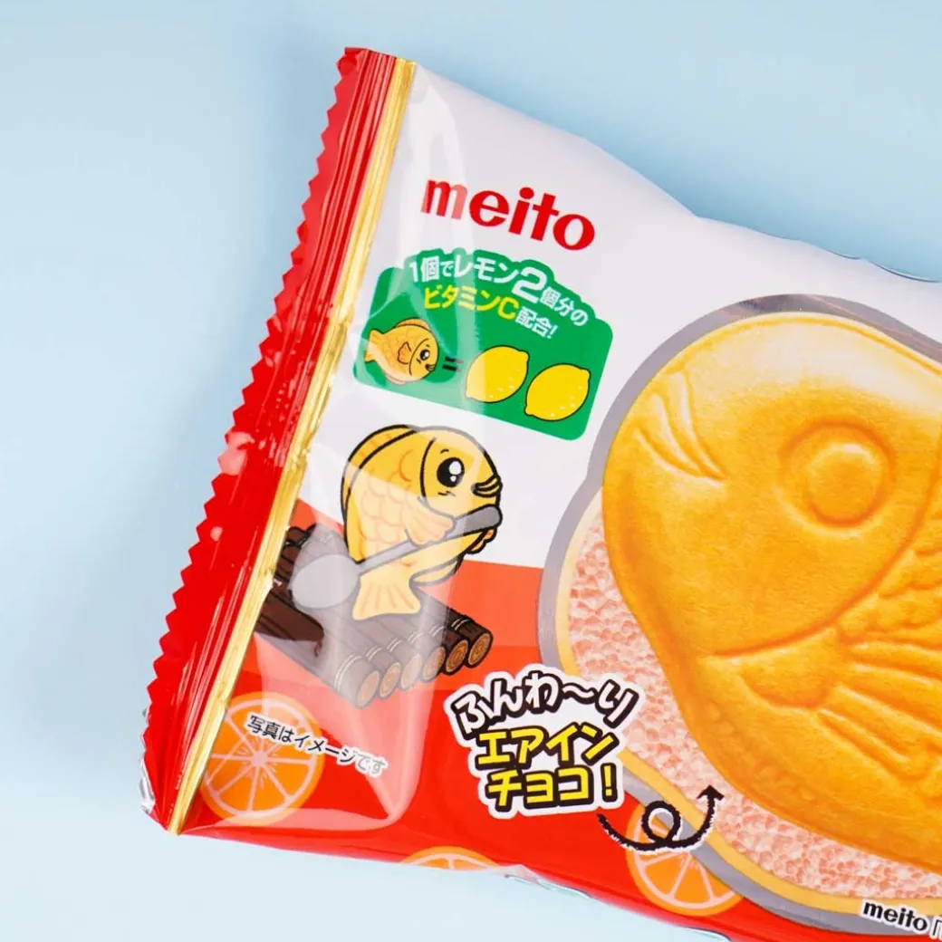 Meito Puku Puku Tai Fish Shaped Wafer - Lemon Tea