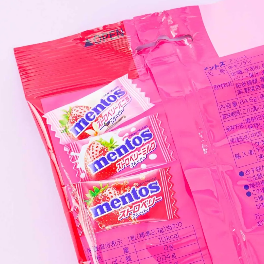 Mentos Assorted Candy Bag - 3 Strawberries