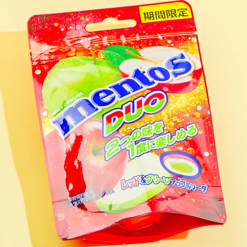 Mentos DUO Candy - Red & Green Apple Soda