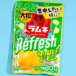 Morinaga Refresh Large Ramune Candy - Sour Lemon