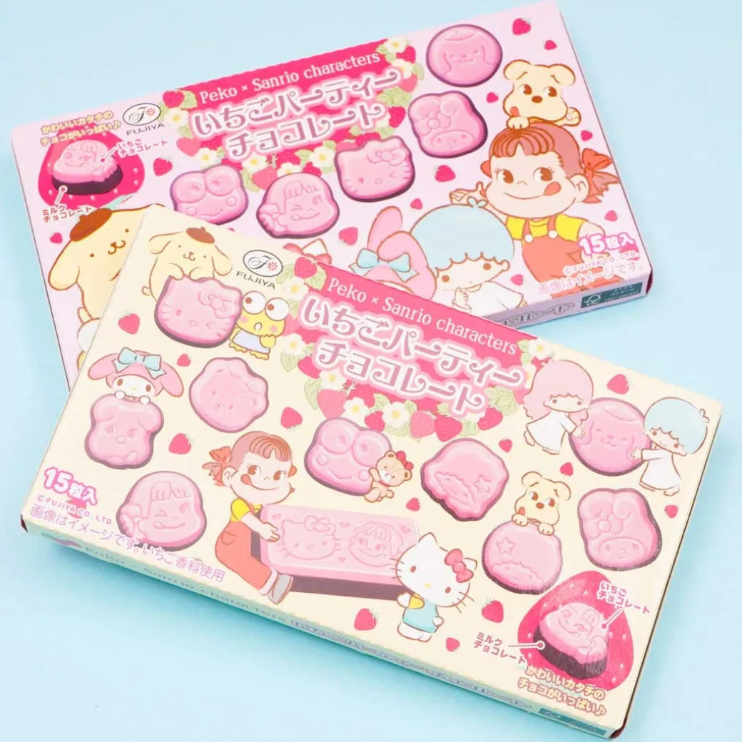 Peko-Chan x Sanrio Characters Strawberry Chocolates