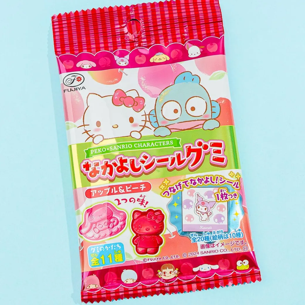 Peko-Chan x Sanrio Characters Nakayoshi Seal Gummy - Apple & Peach