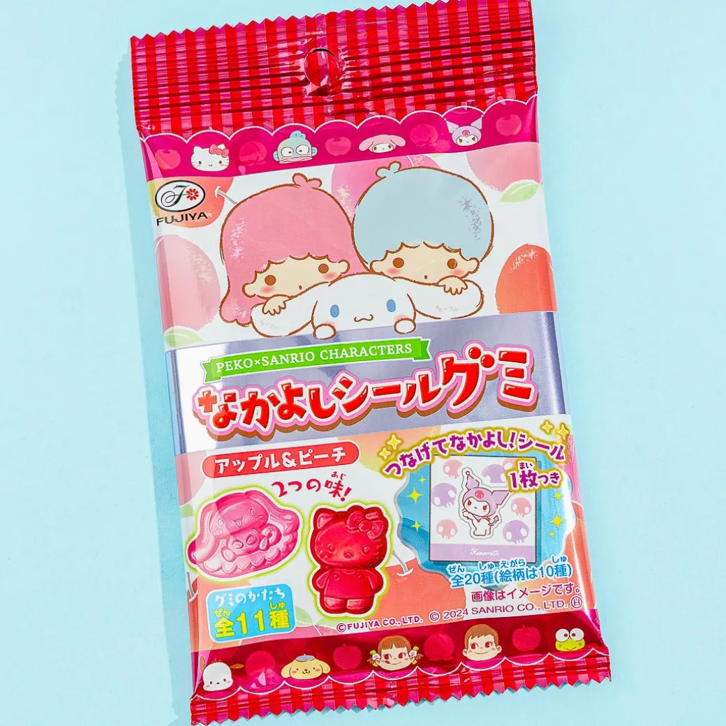 Peko-Chan x Sanrio Characters Nakayoshi Seal Gummy - Apple & Peach
