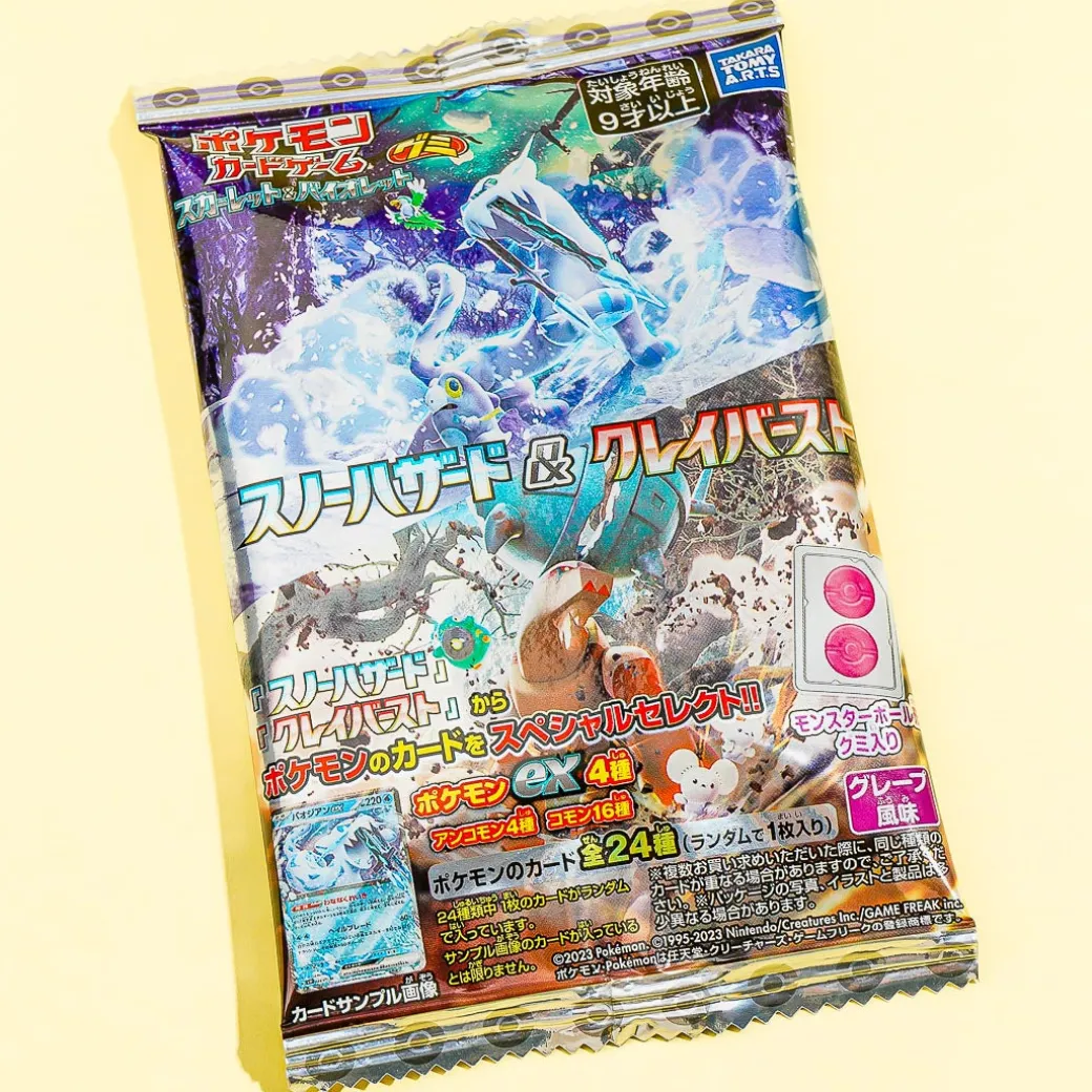 Pokemon Snow Hazard & Clay Burst Card With Gummy