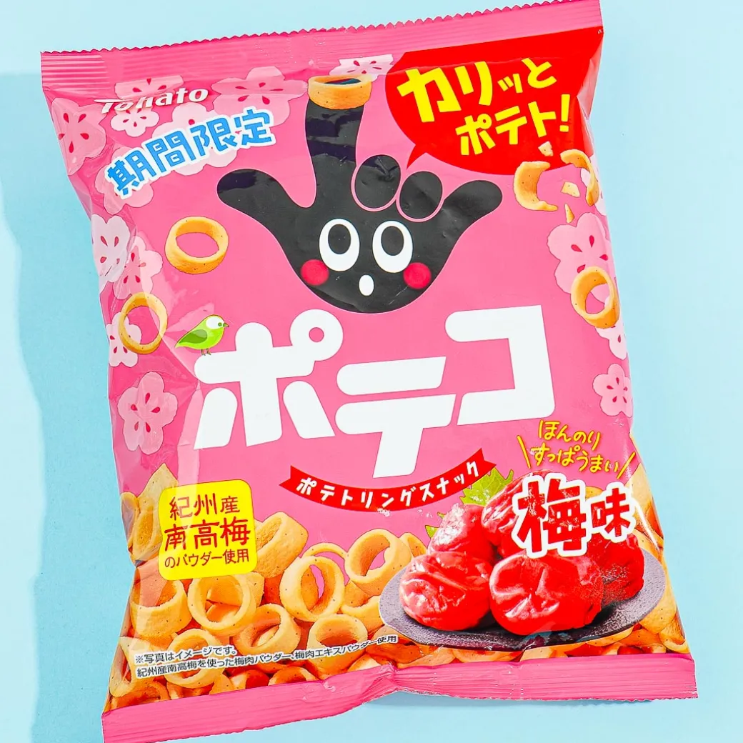 Poteco Sakura Potato Ring Snacks - Plum