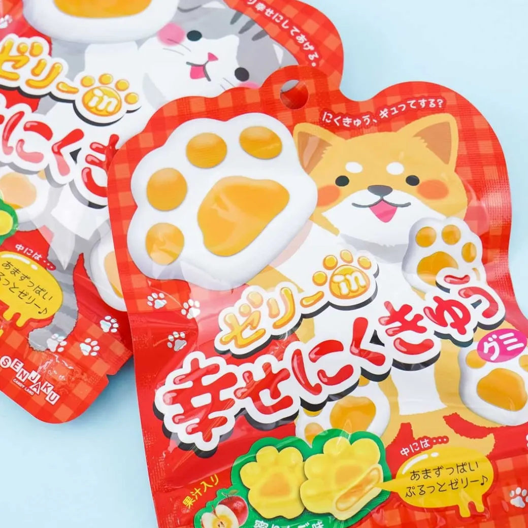 Senjaku Happy Nikukyu Cat Paw Gummy - Honey Apple
