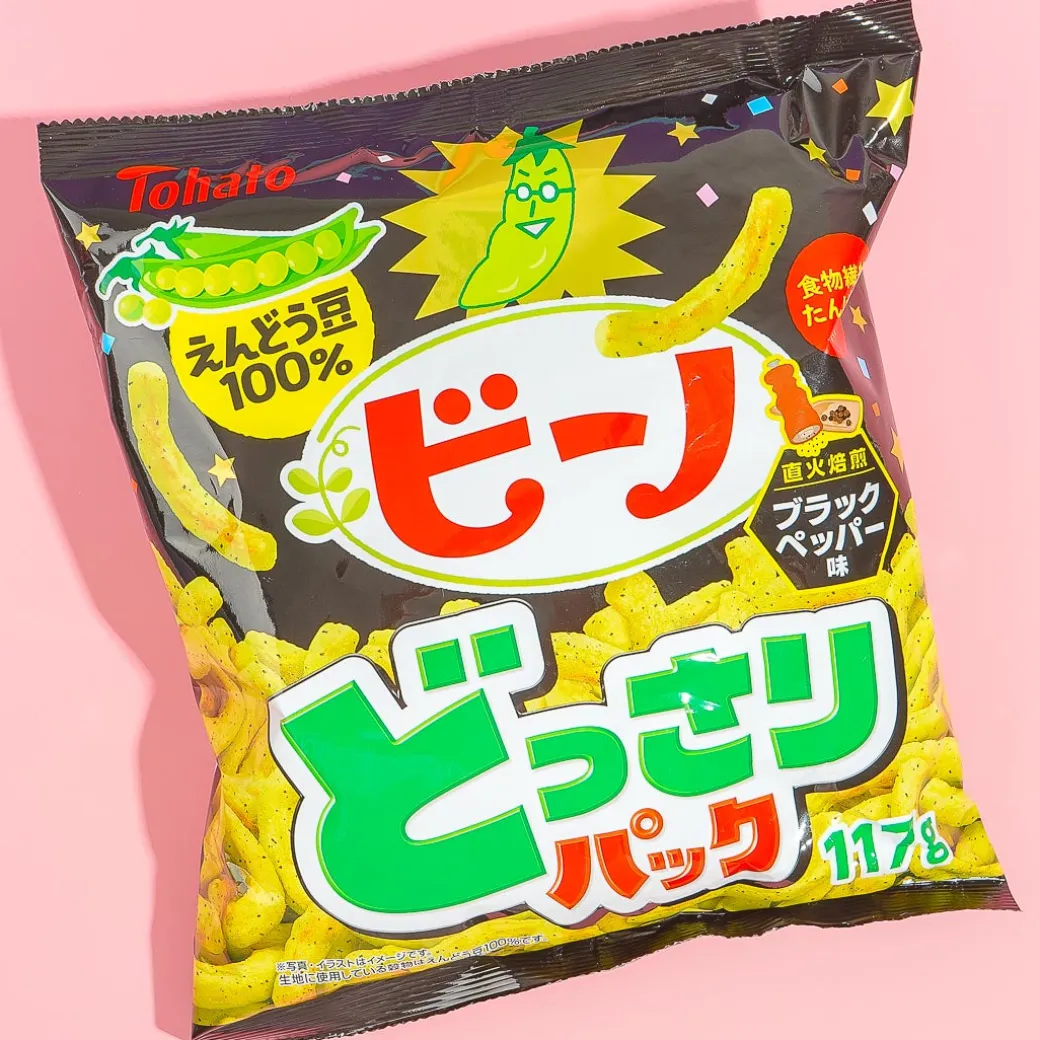 Tohato Beano Edamame Snacks Large Pack - Black Pepper