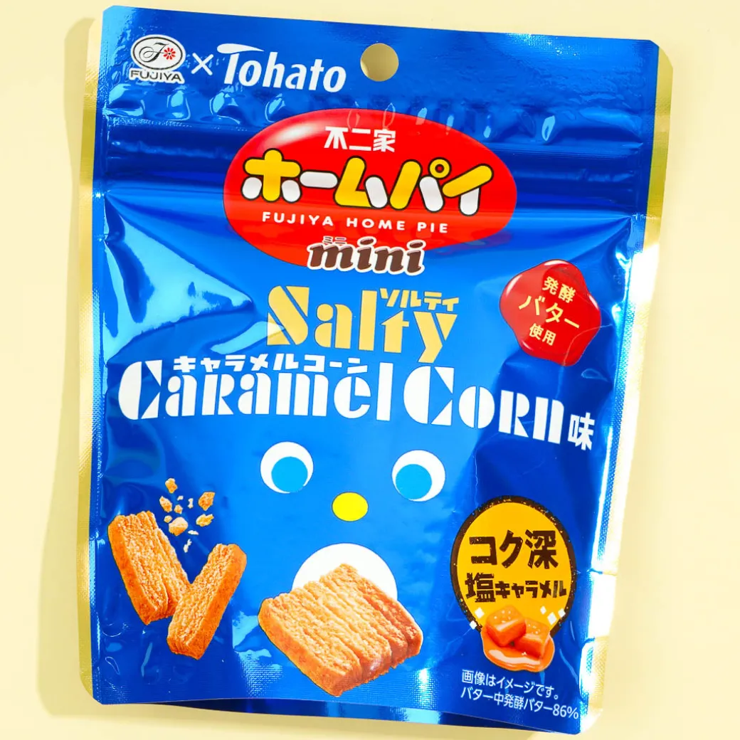 Tohato Salty Caramel Corn x Fujiya Mini Home Pie Snacks