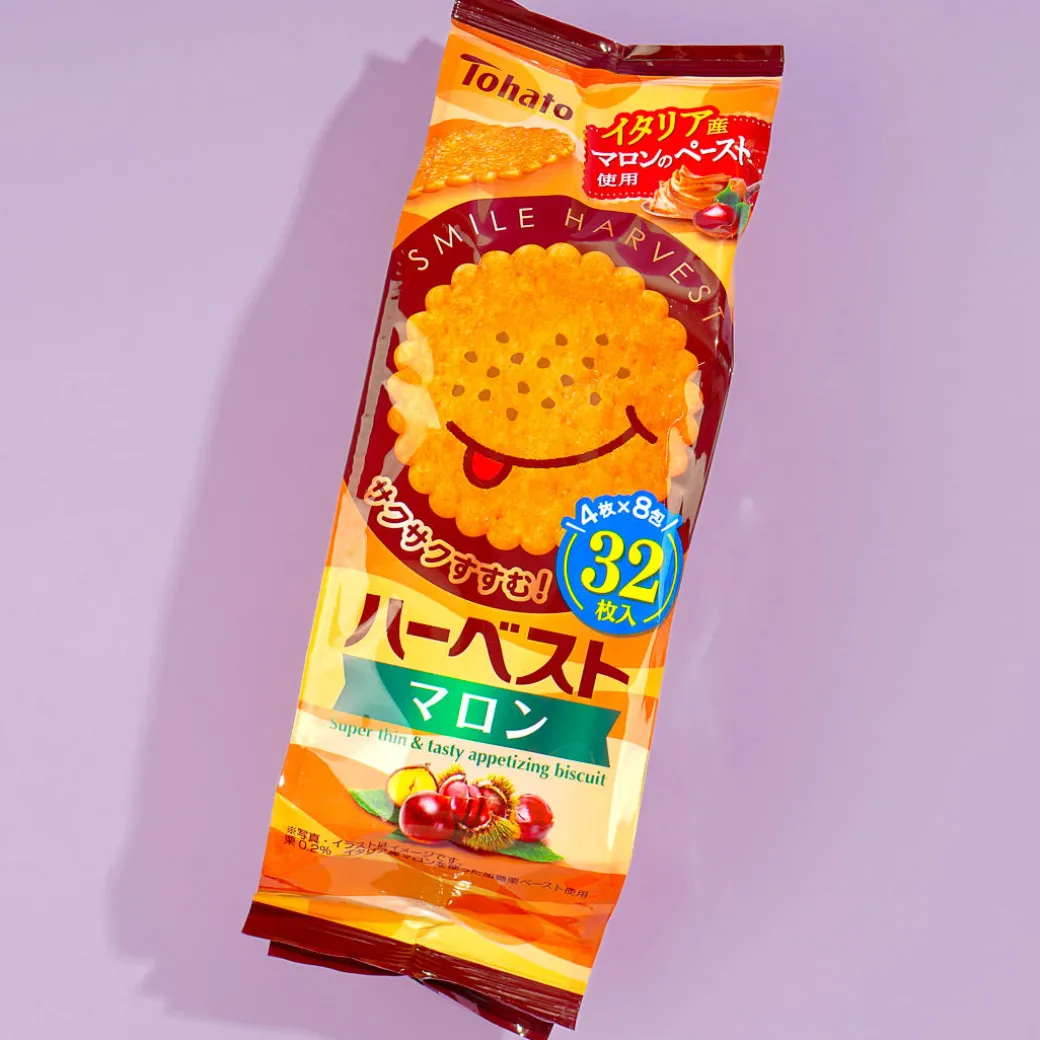 Tohato Smile Harvest Super Thin Biscuit Bag - Chestnut