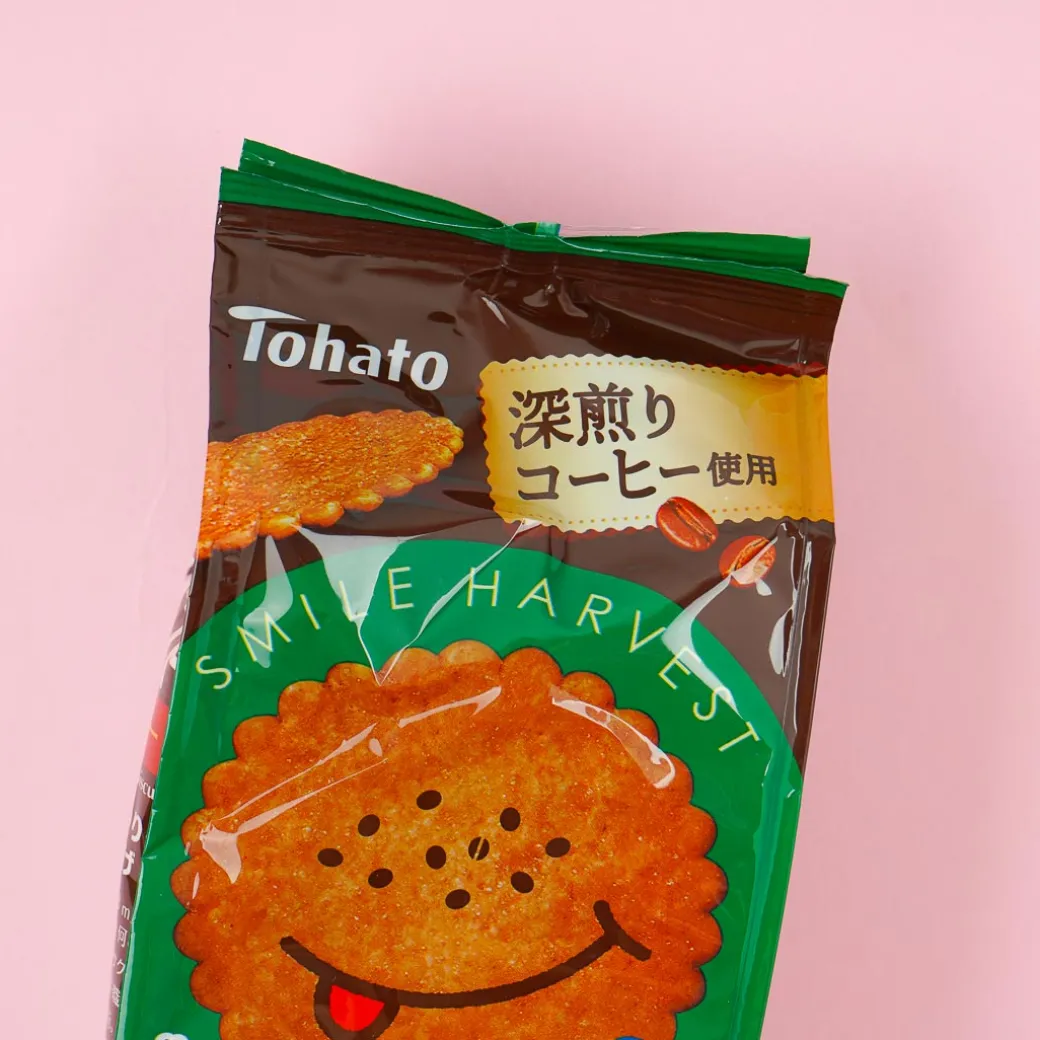 Tohato Smile Harvest Super Thin Biscuit Bags - Deep Roasted Coffee