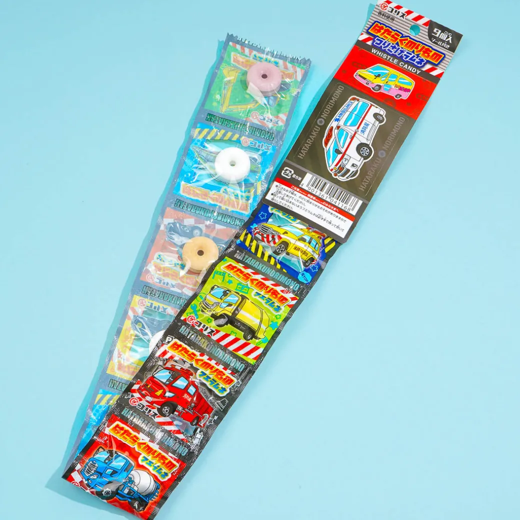 Working Vehicle Whistling Ramune Candy Set